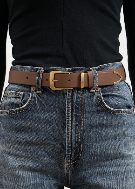 BELT [J ITALY] GOLD CHOCOLATE