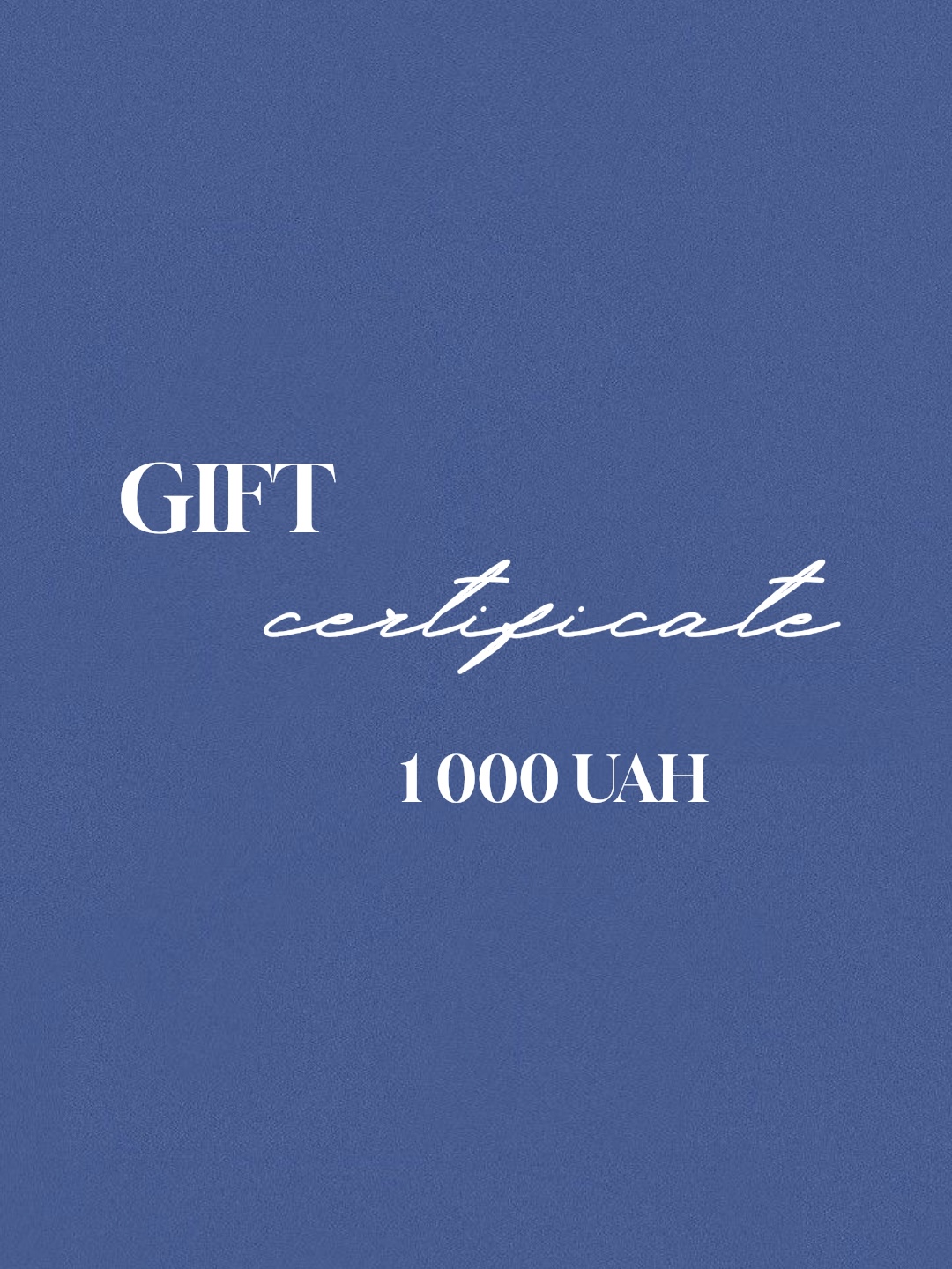 GIFT CERTIFICATE 