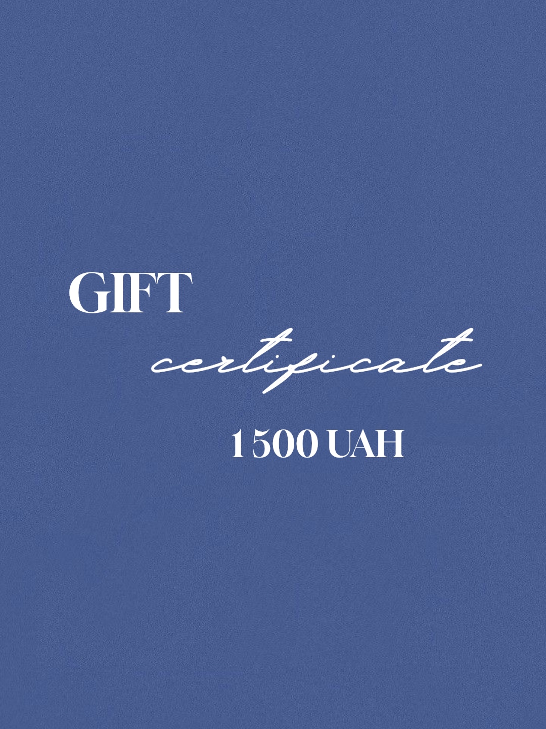 GIFT CERTIFICATE 