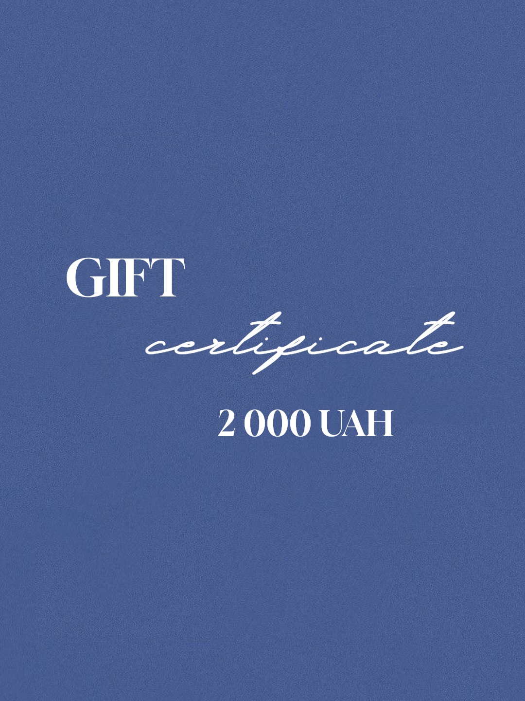 GIFT CERTIFICATE 